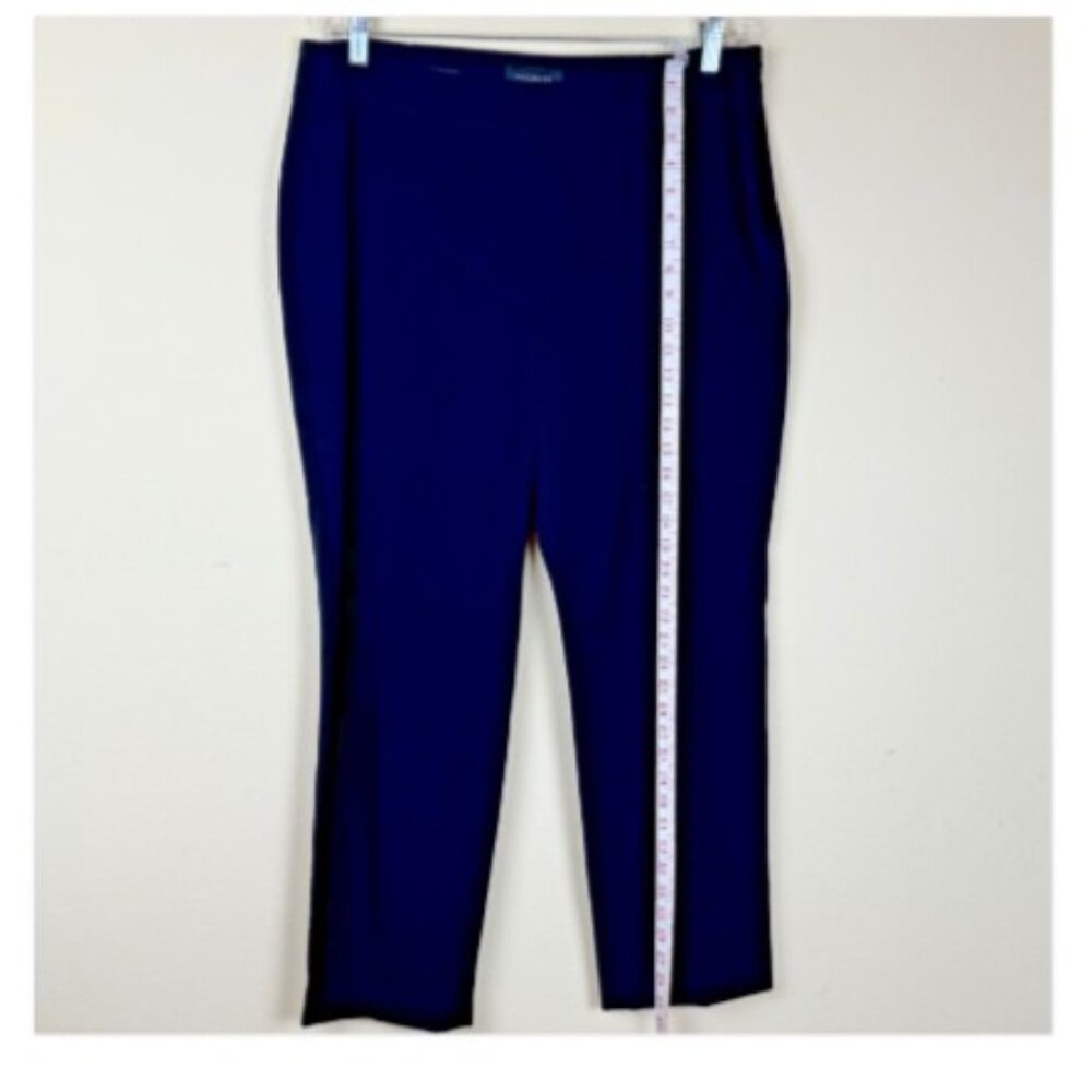 Talbots Pants Womens 14 Curvy Blue Rayon Blend 29.5" Inseam Side Zip Career - Picture 7 of 13